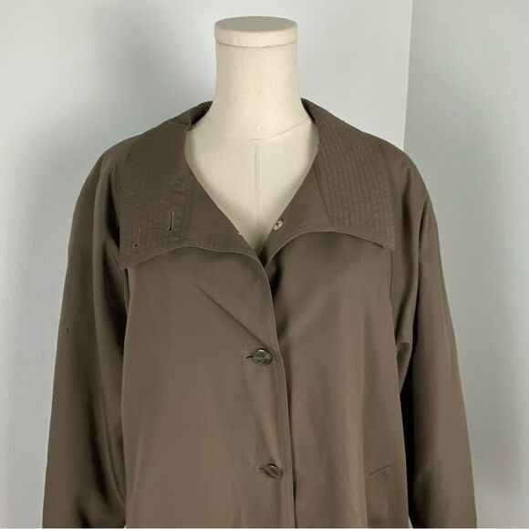 Vintage Winning Edge Womens Tan Trench Coat‎ All-weather Office Career Academia - Picture 13 of 15